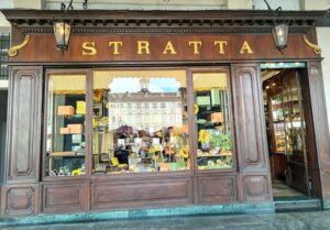 Alba white truffle - marrons glacés Confetteria Stratta historic stores Turin