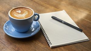 Rating reviews feedbacks  - Guestbook cappuccino and notebook