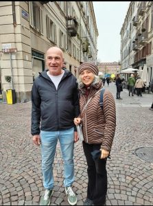 Elisa Bruna with Heribert Mayr first tennis coach Jannik Sinner - Nitto Atp Finals Turin