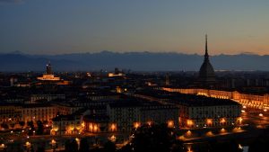 panorama notturno Torino - Turin by night